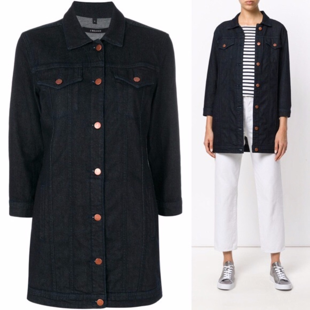 NWT J Brand Maxi Dark Jean Jacket in Seductive